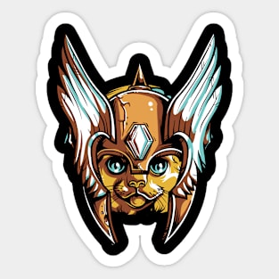 viking warrior cat Sticker